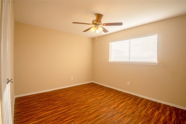 1910 Cobble Creek Dr, Houston, TX 77073 - unfurnished room with baseboards, wood finished floors, and a ceiling fan