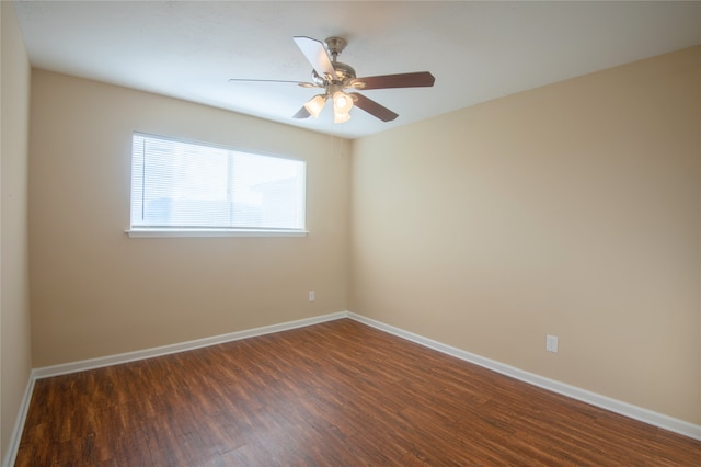 1910 Cobble Creek Dr, Houston, TX 77073 - spare room with a ceiling fan, baseboards, and dark wood finished floors
