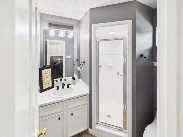 1310 Golden Bear Ln, Kingwood, TX 77339 - full bathroom with a stall shower and vanity