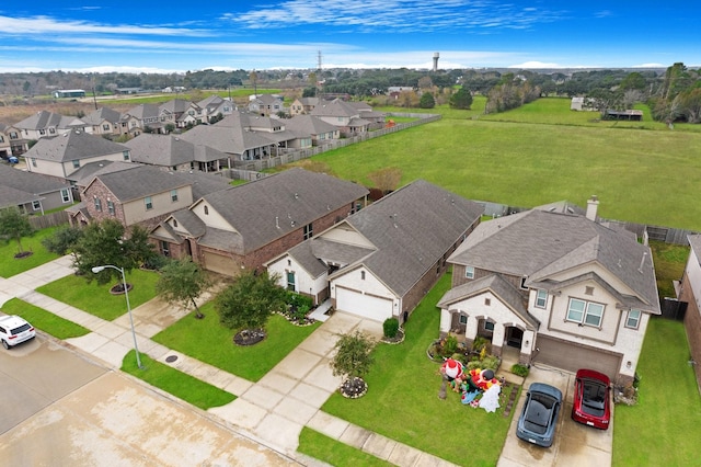 drone / aerial view with a residential view