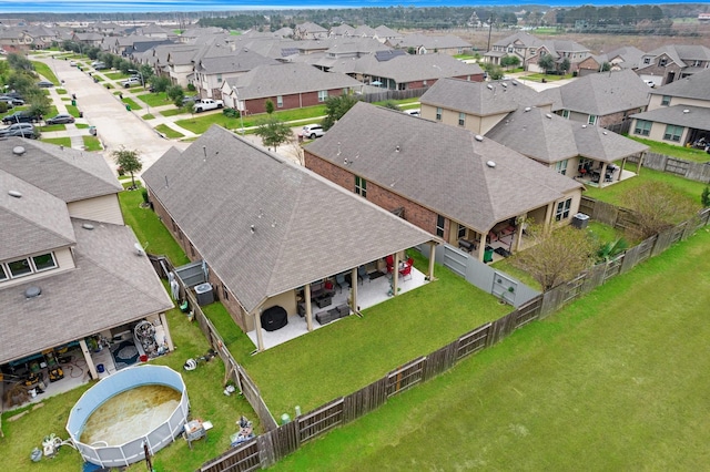 birds eye view of property featuring a residential view