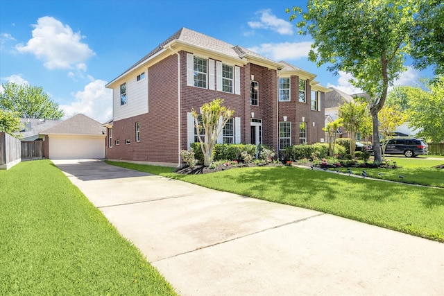 1314 Cross Valley Dr, Sugar Land, TX 77479 - view of front facade featuring brick siding and a front lawn