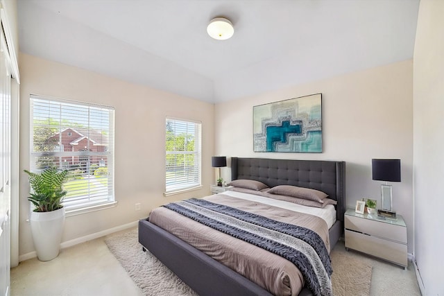 1314 Cross Valley Dr, Sugar Land, TX 77479 - bedroom featuring carpet floors, baseboards, and vaulted ceiling