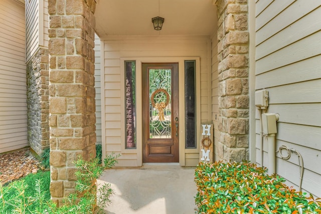 343 Old Aqua Lndg E, Conroe, TX 77356 - entrance to property featuring stone siding