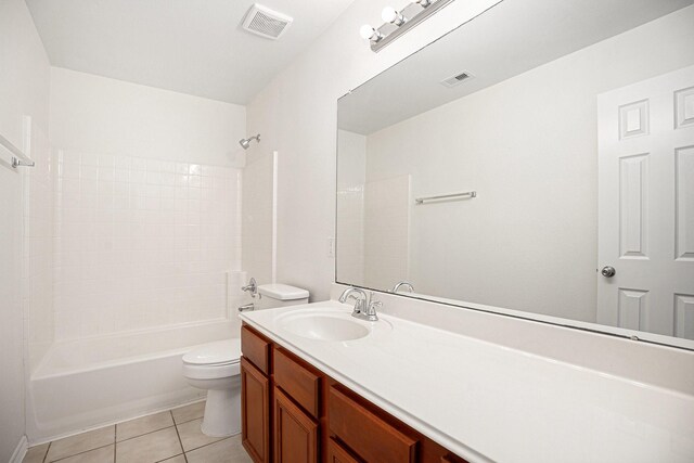 2522 Barton Springs St, League City, TX 77573 - full bathroom featuring toilet, tile patterned floors, vanity, and shower / bath combination