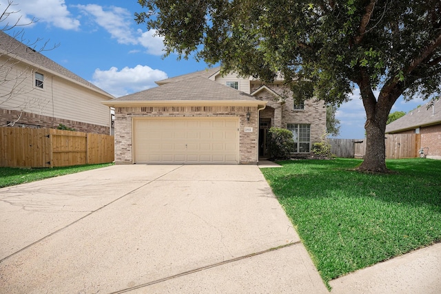 2522 Barton Springs St, League City, TX 77573 - view of front of property featuring brick siding, a garage, and driveway