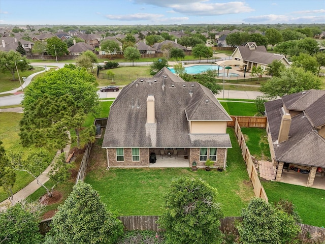 aerial view featuring a residential view