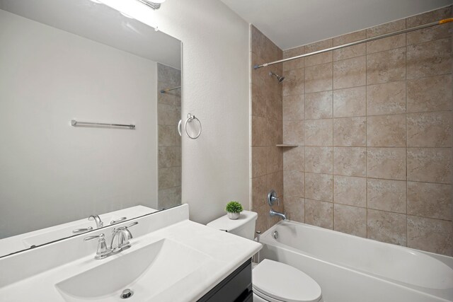 2311 Leonetti Ln, Rosenberg, TX 77471 - full bathroom with toilet, vanity, and washtub / shower combination