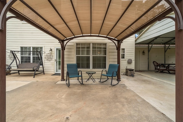 view of patio with outdoor dining space