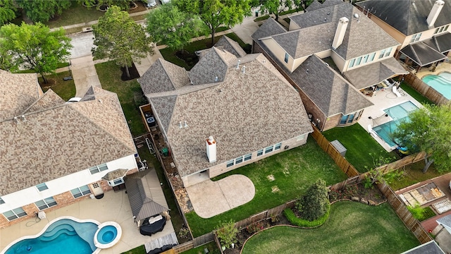 birds eye view of property featuring a residential view