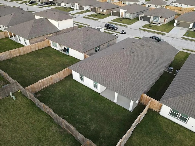 aerial view with a residential view