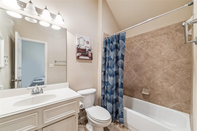 2230 Dali Ln, Missouri City, TX 77459 - bathroom featuring toilet, shower / bath combo, and vanity