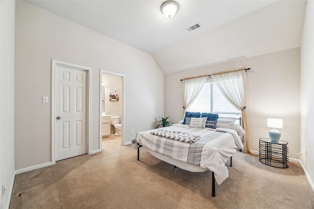 2230 Dali Ln, Missouri City, TX 77459 - bedroom with visible vents, baseboards, lofted ceiling, and carpet floors