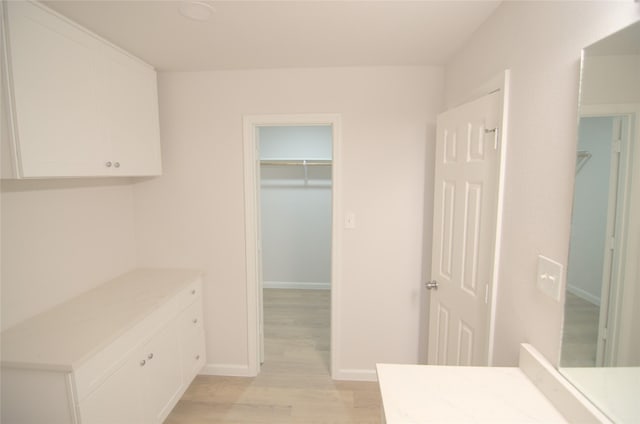 2807 Balmorhea Ave, Houston, TX 77039 - interior space with baseboards, wood finished floors, and vanity