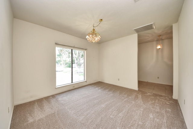 901 Millstone Ct, Sugar Land, TX 77498 - empty room with carpet and a chandelier