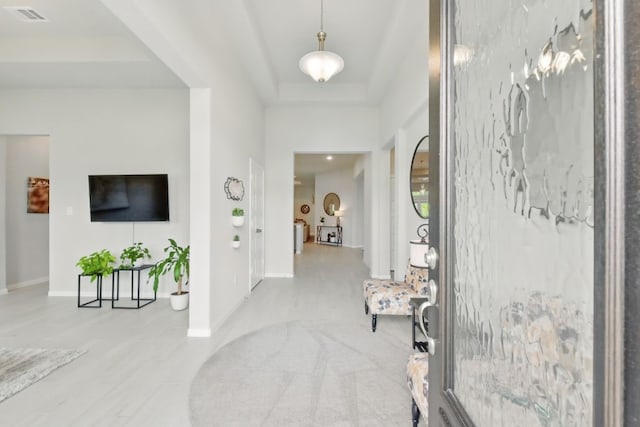 250 Peninsula Point Dr, Montgomery, TX 77356 - entryway featuring a raised ceiling and baseboards