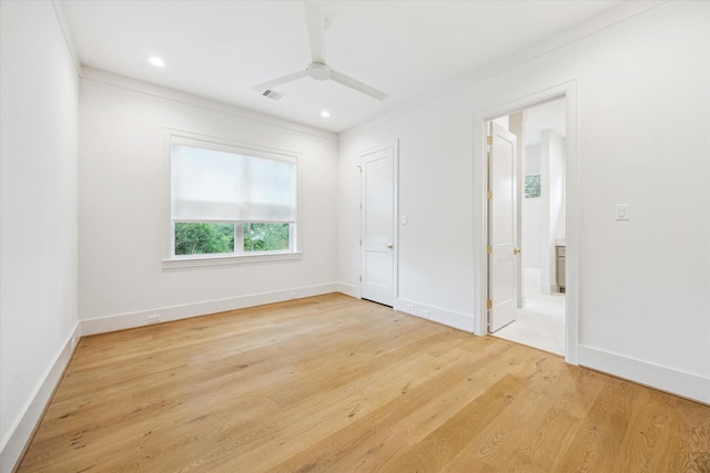 739 Azaleadell Dr, Houston, TX 77018 - unfurnished bedroom featuring wood finished floors, visible vents, ensuite bath, and baseboards