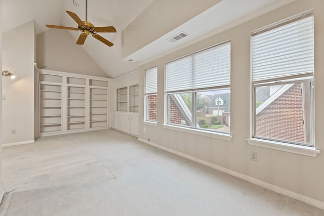 3708 Masters Ct, League City, TX 77573 - unfurnished bedroom with carpet flooring, baseboards, and high vaulted ceiling