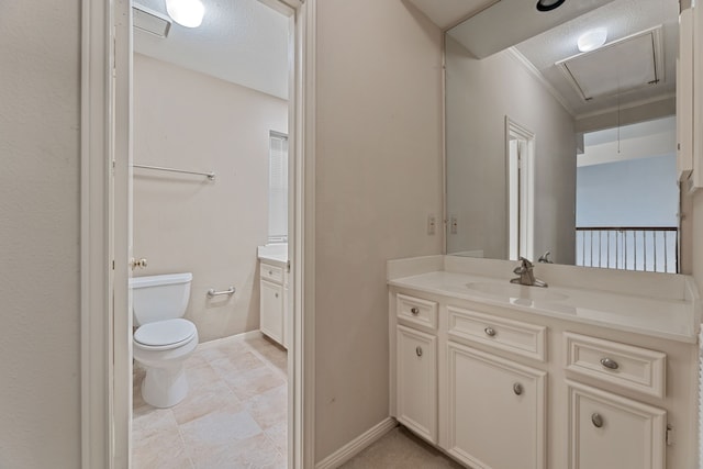 3708 Masters Ct, League City, TX 77573 - bathroom with vanity, toilet, and baseboards