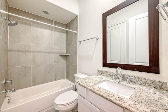 5101 Allen St, Houston, TX 77007 - bathroom featuring toilet, vanity, and shower / bath combination