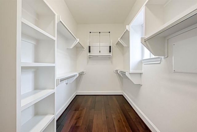5101 Allen St, Houston, TX 77007 - spacious closet featuring dark wood-style floors