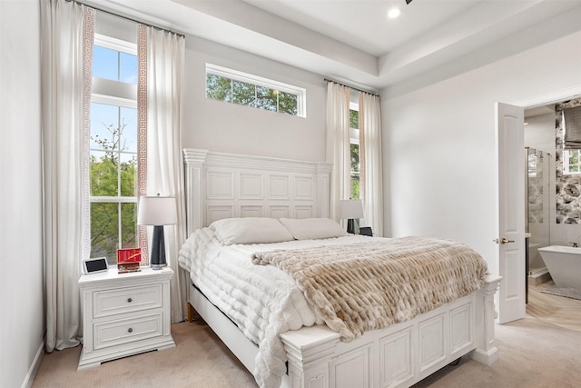4504 Yupon St, Houston, TX 77006 - bedroom featuring light colored carpet, recessed lighting, and baseboards