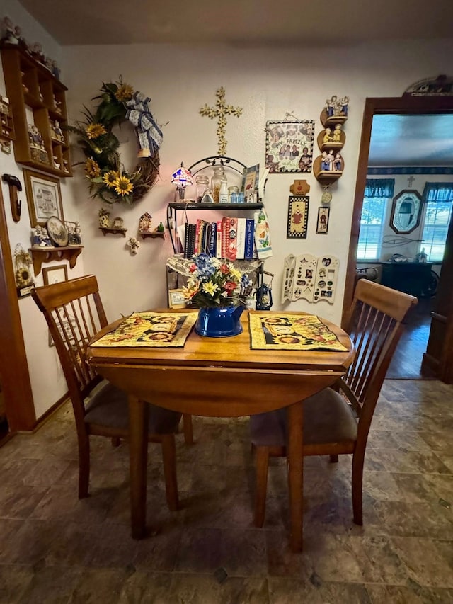 447 Fm 2540 N, Van Vleck, TX 77482 - dining space with stone finish flooring