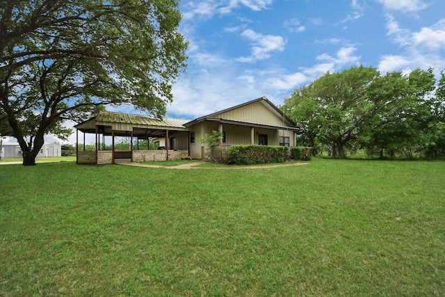 3810 Peters San Felipe Rd, Sealy, TX 77474 - back of house featuring a yard