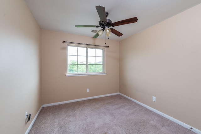 17035 Wilthorne Gardens Ct, Houston, TX 77084 - carpeted empty room with visible vents, a ceiling fan, and baseboards