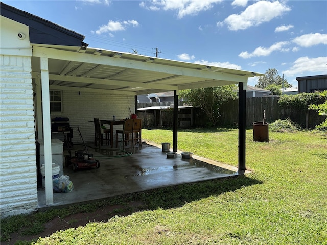 431 Crockett St, Channelview, TX 77530 - view of yard with fence and a patio