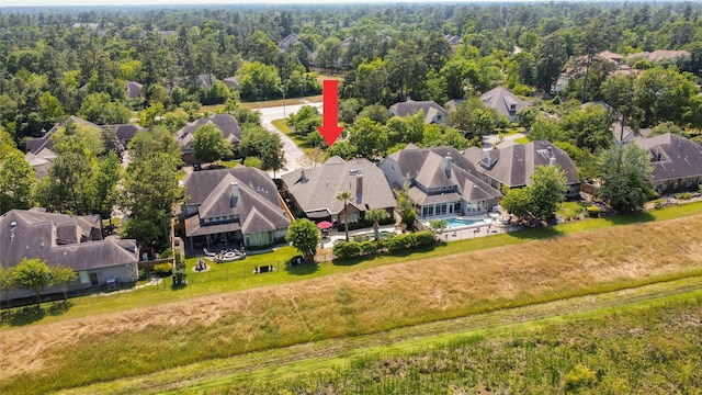 aerial perspective of suburban area