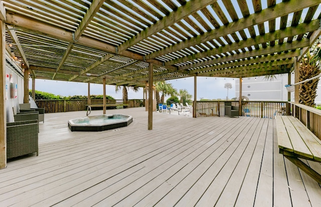 7600 Seawall Blvd Unit 214, Galveston, TX 77551 - wooden terrace with a pergola