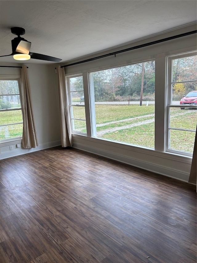 304 Tanner Ave, Cleveland, TX 77327 - unfurnished room featuring dark wood-style floors, plenty of natural light, and baseboards