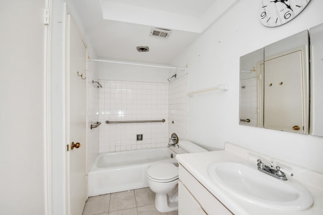 9654 Westview Dr Unit 9, Houston, TX 77055 - full bath with tile patterned flooring, toilet, washtub / shower combination, and vanity