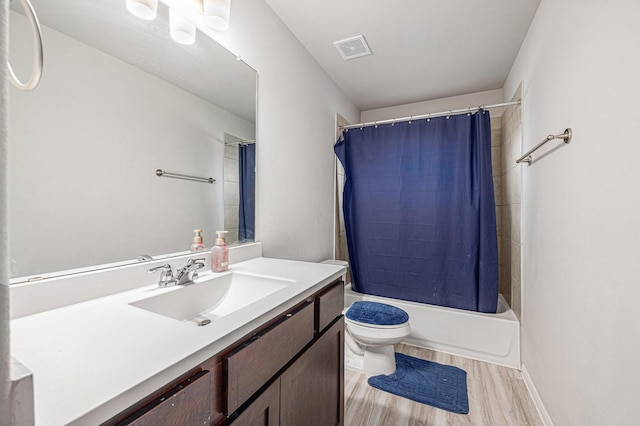 408 Long Beach Bay Dr, Katy, TX 77493 - full bath featuring vanity, shower / tub combo with curtain, and wood finished floors