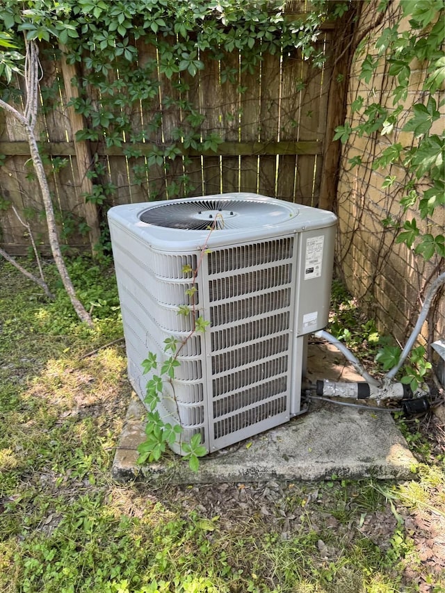 10726 Staghill Dr, Houston, TX 77064 - details with fence and central AC