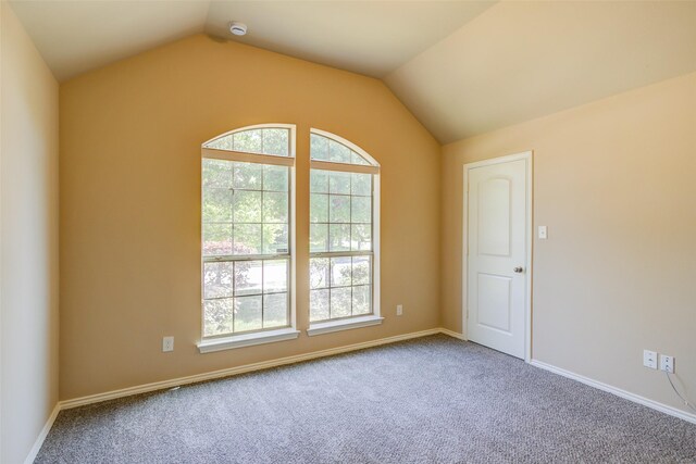 16007 Angler Bend Dr, Houston, TX 77044 - spare room with baseboards, lofted ceiling, carpet, and a wealth of natural light