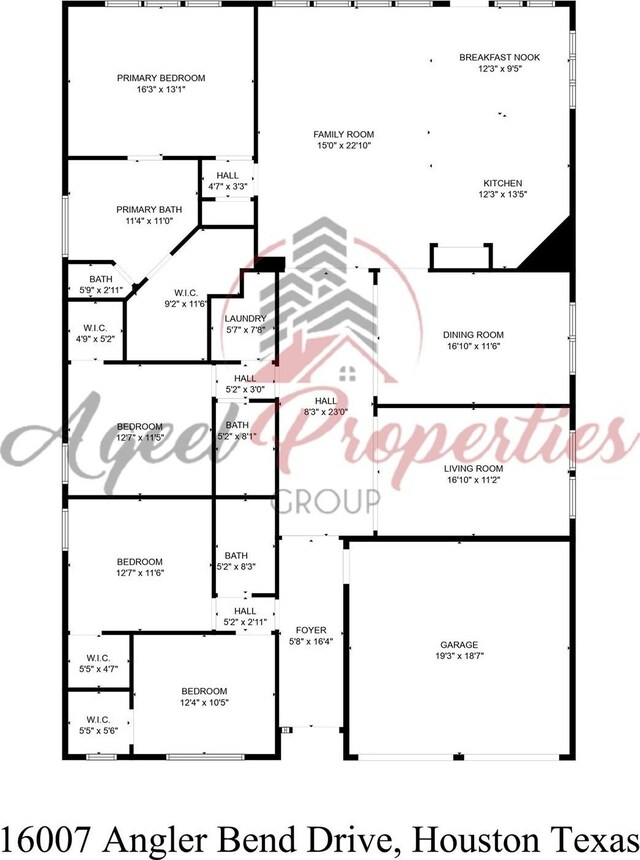 16007 Angler Bend Dr, Houston, TX 77044 - view of layout