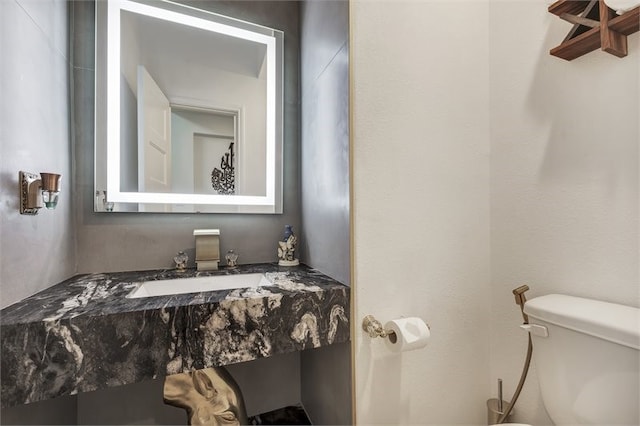 bathroom with a sink and toilet