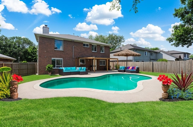 4309 Kingfish Dr, Seabrook, TX 77586 - view of swimming pool with an outdoor hangout area and a patio area