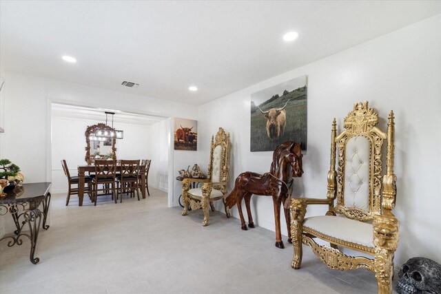9203 Mauna Loa Ln, Houston, TX 77040 - sitting room with recessed lighting and visible vents