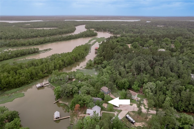 101 Tony Ln, Huntsville, TX 77320 - aerial view featuring a water view and a view of trees