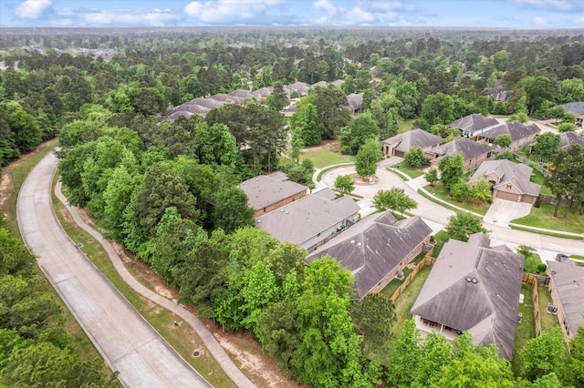 137 Gray Vervain Ct, Montgomery, TX 77316 - aerial view with a residential view and a wooded view