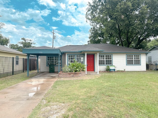 11026 Catamore St, Houston, TX 77076 - view of front of house featuring a carport and driveway