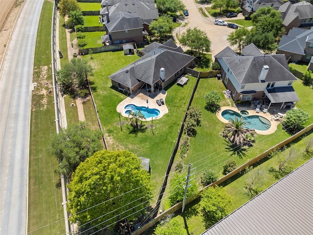 bird's eye view featuring a residential view