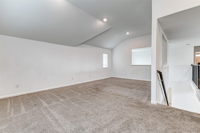 3007 Velda May Dr, Richmond, TX 77406 - interior space with lofted ceiling, baseboards, and carpet floors