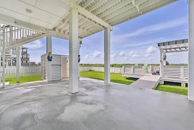 4102 Kiva Rd, Galveston, TX 77554 - view of patio / terrace with fence