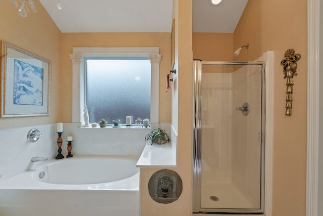 225 Mesa Vw, Montgomery, TX 77316 - full bathroom featuring a shower stall and a bath