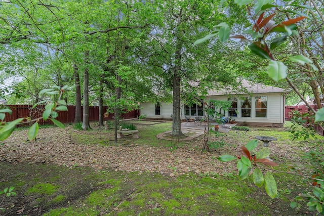 225 Mesa Vw, Montgomery, TX 77316 - fenced backyard featuring a patio area