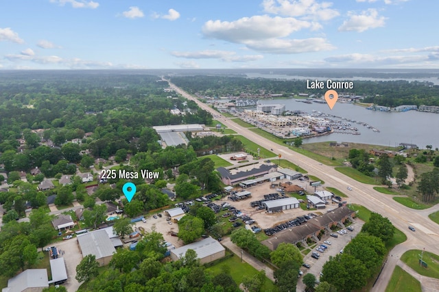 225 Mesa Vw, Montgomery, TX 77316 - aerial view of a nearby body of water and numerous boat docks